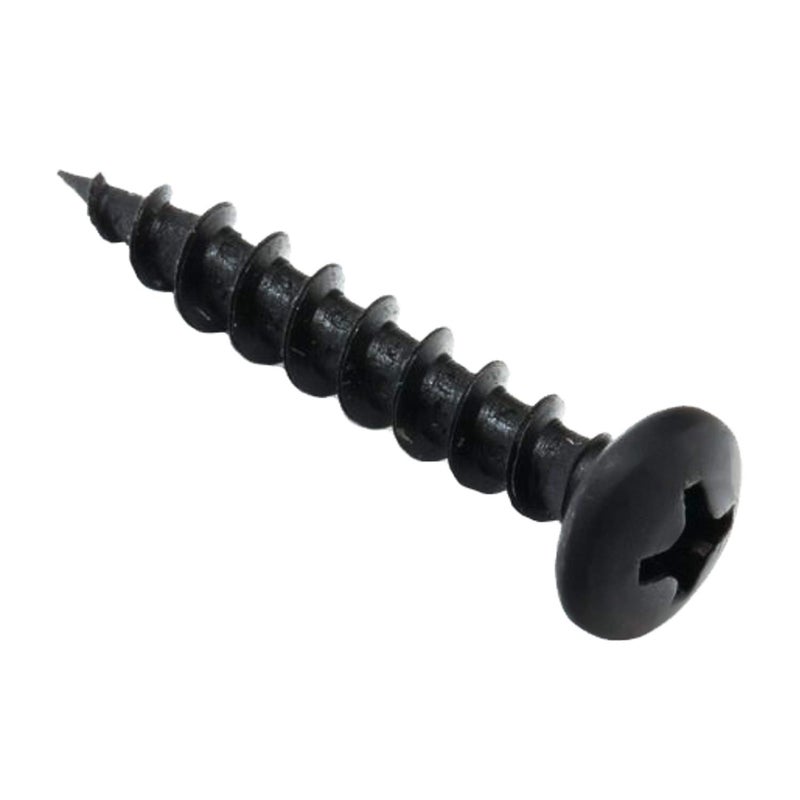 ROK 100 Pack Rok Hardware #8 x 1" Coarse Deep Thread Pan Head Screws Black Phosphate Wood MDF - Image 1